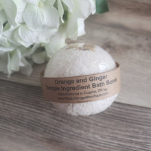 Load image into Gallery viewer, Orange and ginger low fragrance bath bomb