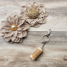 Load image into Gallery viewer, Wine cork keychain

