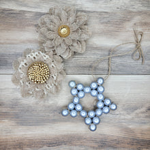 Load image into Gallery viewer, Rustic Wood bead Christmas Star Ornament
