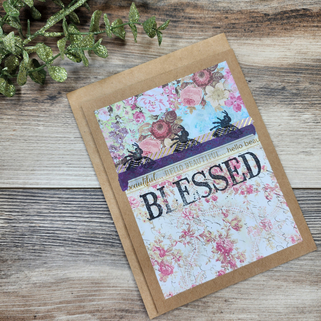 Floral Blessed Greeting card