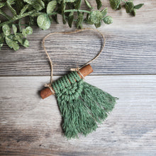 Load image into Gallery viewer, Cinnamon stick macrame Christmas ornament
