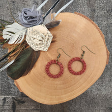Load image into Gallery viewer, Macrame hoops- 1 inch
