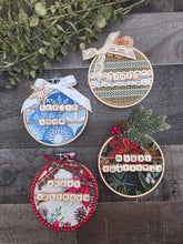 Load image into Gallery viewer, Fabric hoop ornaments
