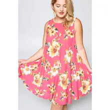 Load image into Gallery viewer, Emerald Collection - Floral Sleeveless Swing Dress
