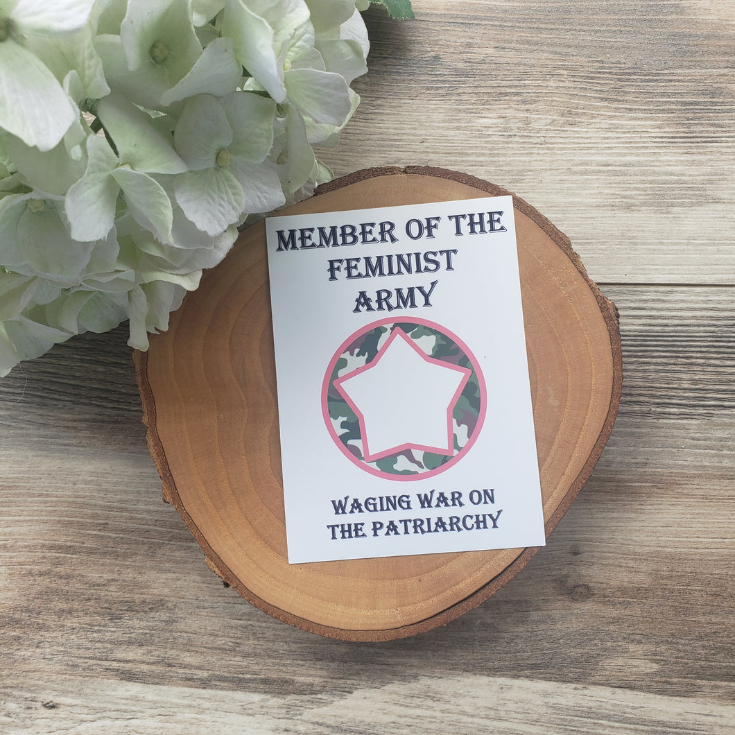 Member of the Feminist Army sticker