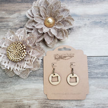 Load image into Gallery viewer, Bamboo small dangly earrings
