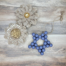 Load image into Gallery viewer, Rustic Wood bead Christmas Star Ornament
