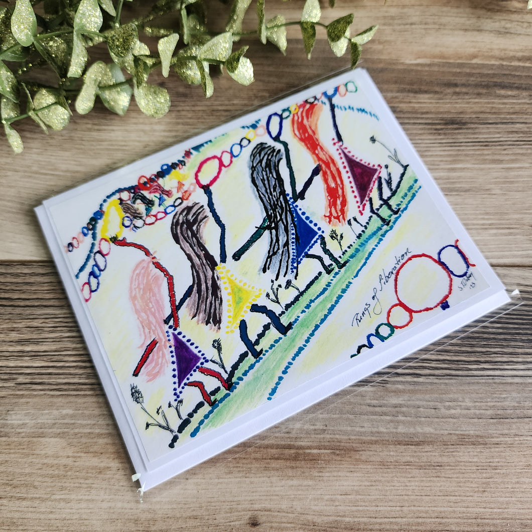 Rings of Liberation Greeting Card