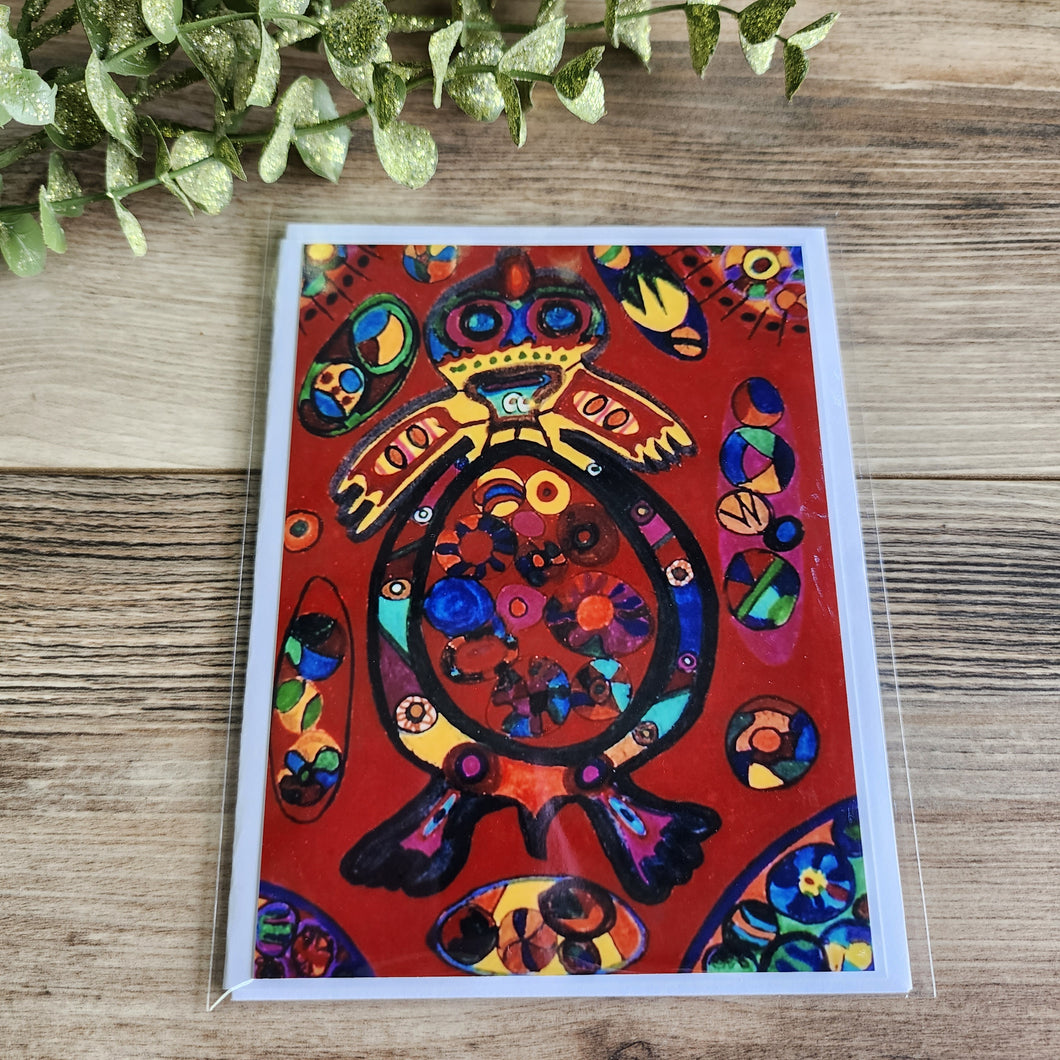 Turtle in Red Sea Greeting Card
