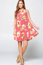 Load image into Gallery viewer, Emerald Collection - Floral Sleeveless Swing Dress
