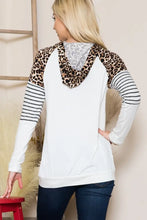 Load image into Gallery viewer, Celeste Clothing - Ivory Leopard Hoodie
