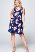 Load image into Gallery viewer, Emerald Collection - Floral Sleeveless Babydoll Dress
