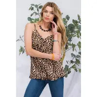 Load image into Gallery viewer, Celeste Clothing - LEOPARD SLEEVELESS EMPIRE TOP
