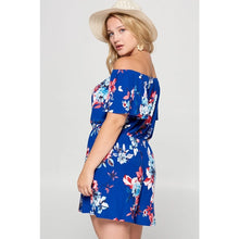 Load image into Gallery viewer, Emerald Collection - Floral Printed Off Shoulder Romper
