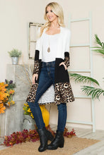 Load image into Gallery viewer, Celeste Clothing- Ivory/Leopard Cardigan
