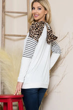 Load image into Gallery viewer, Celeste Clothing - Ivory Leopard Hoodie
