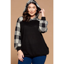 Load image into Gallery viewer, Emerald Collection - Brush Casual Buffalo Plaid Hoodie
