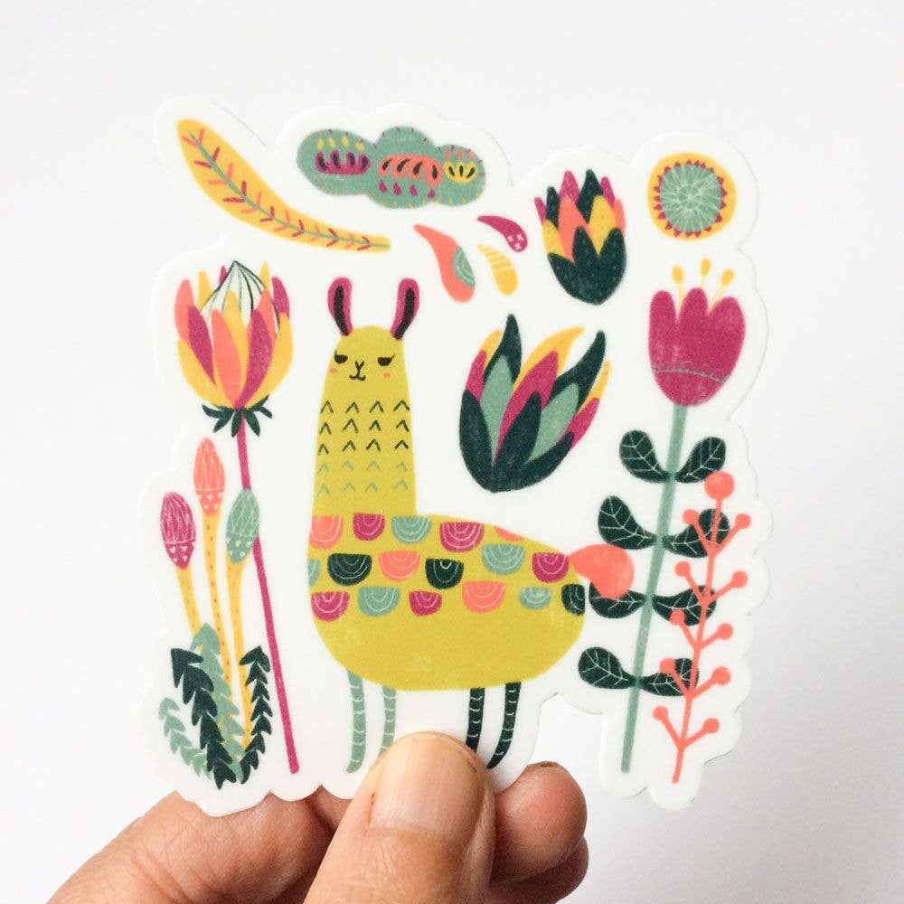 Honeyberry Studios - Llama Botanical Sticker