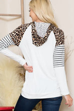 Load image into Gallery viewer, Celeste Clothing - Ivory Leopard Hoodie
