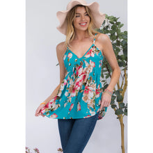 Load image into Gallery viewer, Celeste Clothing - FLORAL SLEEVELESS EMPIRE TOP

