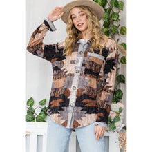 Load image into Gallery viewer, Lovely J - Aztec Striped Oversized Button Down Shirt

