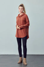 Load image into Gallery viewer, JADE BY JANE - COWL NECK BUTTON TAB SLEEVE TUNIC
