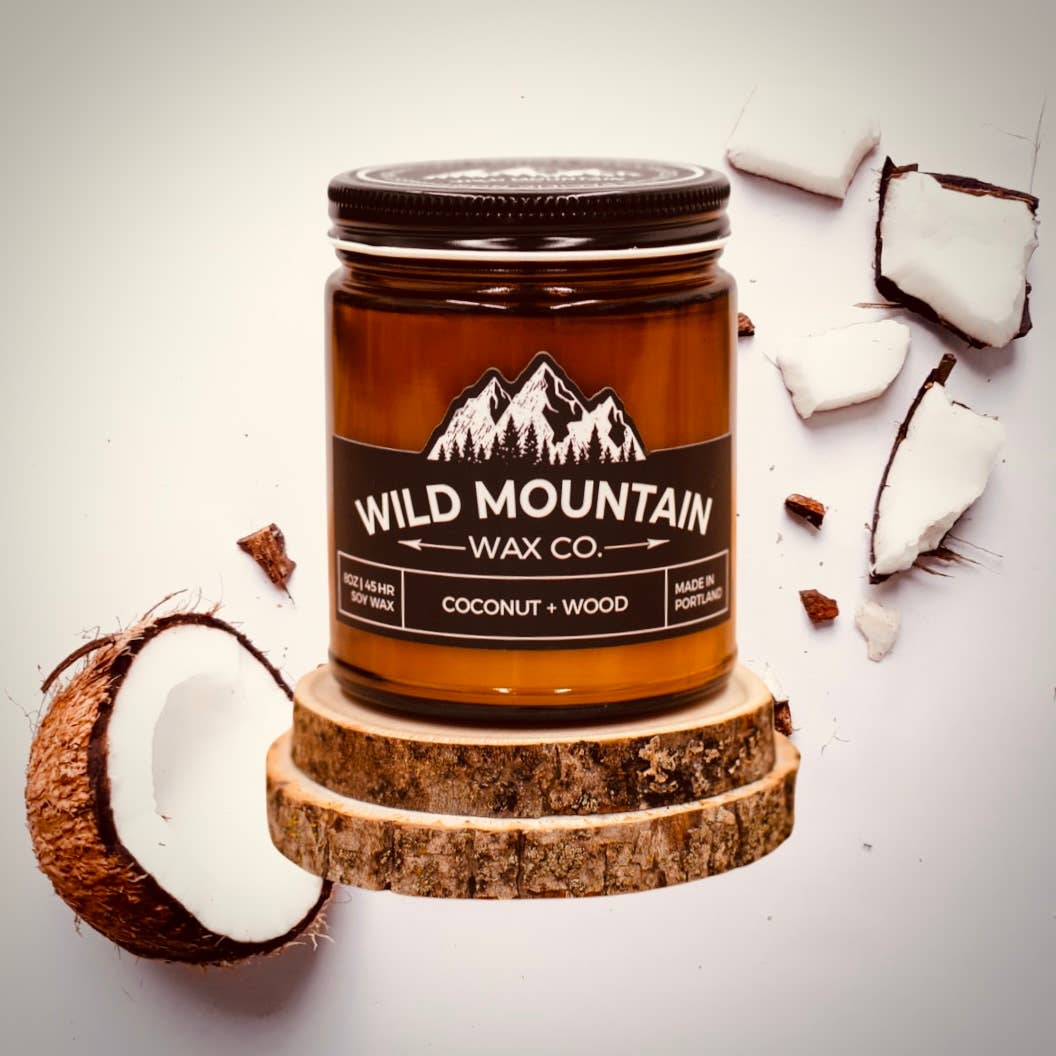 Wild Mountain Wax Co. - Coconut + Wood | 8oz Soy Candle