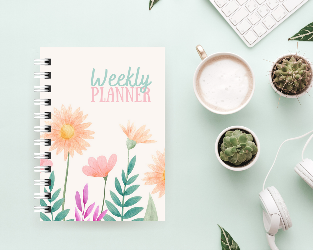 Pink Floral Weekly Planner