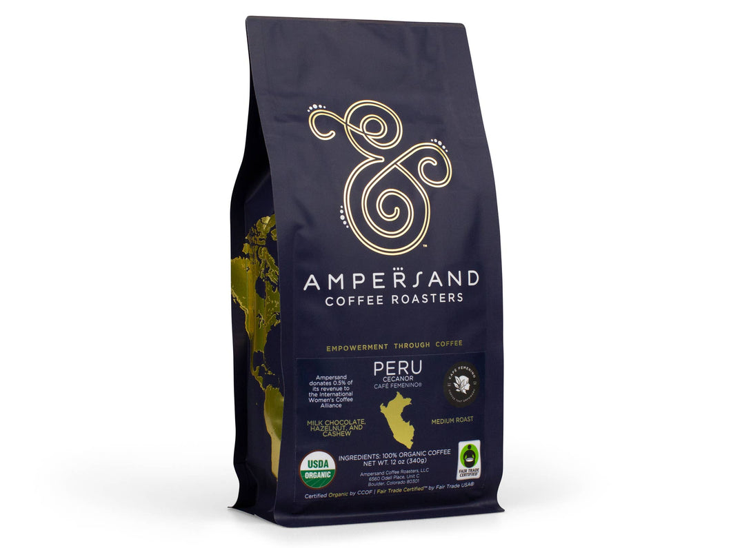 Ampersand Coffee Roasters - 12 oz Peru Whole bean Coffee (Medium Roast)
