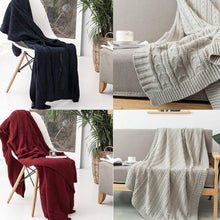 Load image into Gallery viewer, Gia Roma Throw Blankets | Assorted Sweater Like Blankets | Handmade USA Blanket | Woven | Plant Fiber &amp; Cotton
