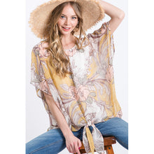 Load image into Gallery viewer, Jade by Jane- Floral Print Double Layer Top with tie
