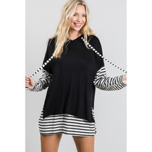 Load image into Gallery viewer, Jade by Jane- Double Layer Hoodie Top
