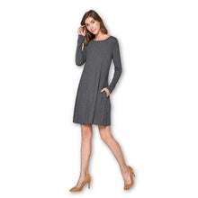 Load image into Gallery viewer, LK Luv- Long Sleeve Modern Tunic Dress: Gray
