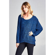 Load image into Gallery viewer, LK Luv- Navy Dolman long sleeve sweatshirt
