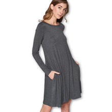 Load image into Gallery viewer, LK Luv- Long Sleeve Modern Tunic Dress: Gray
