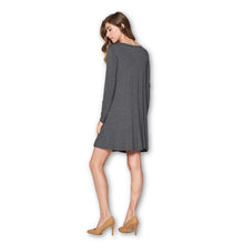 Load image into Gallery viewer, LK Luv- Long Sleeve Modern Tunic Dress: Gray
